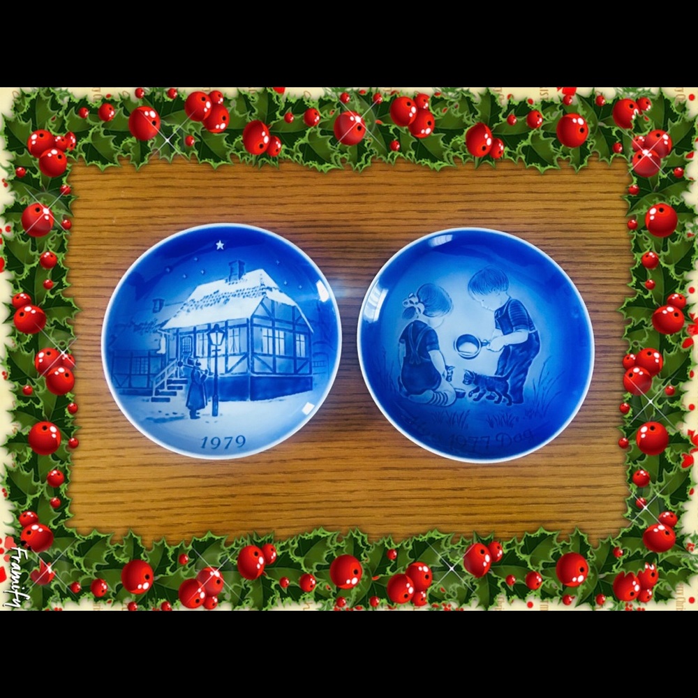 Mors Dag Denmark Copenhagen Blue Collectable Plate